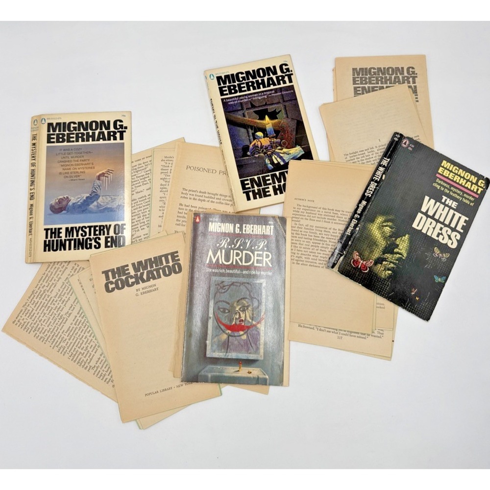 Junk Journal Vintage Pulp Mystery Paperback Cover & Book Pages Ephemera Mignon